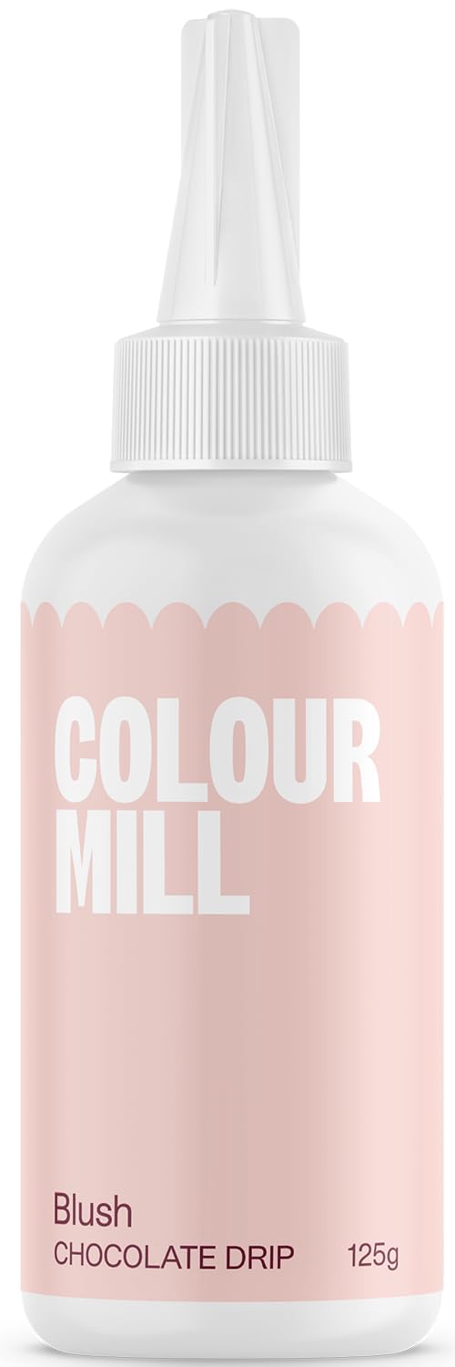 Colour Mill Chocolate Drip Easy-Melt Drizzle for Desserts, 125 Grams Blush