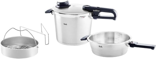 Fissler Vitavit Premium Pressure Cooker and Pressure Skillet Set, 2.6 Quart and 6.3 Quart