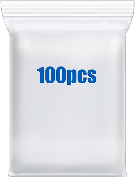 100PCS 9" x 12" 3Mil Clear Reclosable Plastic Bags Zip Seal Lock Poly Bags With Zipper for Shipping Packaging Product Clothing Storage, Thick