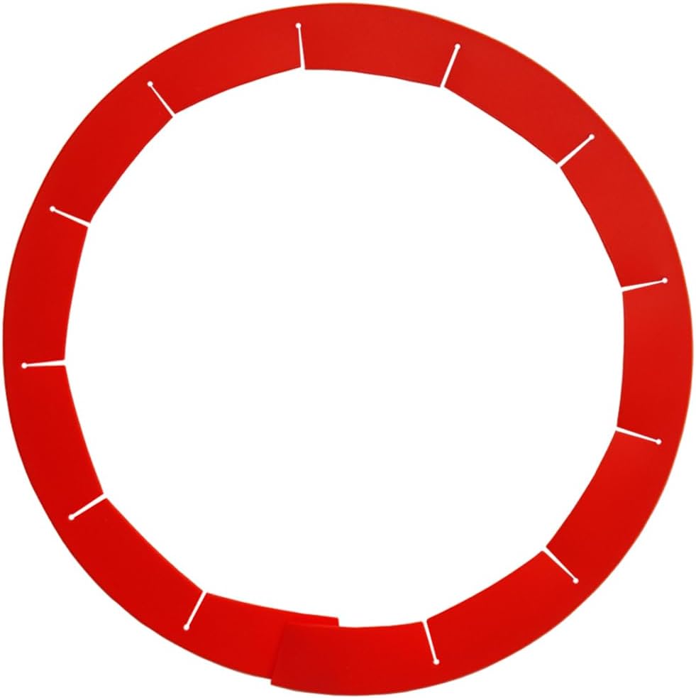 Adjustable Pie Crust Shields Baking Protectors, Silicone Cover Ring Fits 8-11.4 Inch Pies, Baking Pie Pizza Crust Shield Protector Cover for Edges (Red-1pcs)