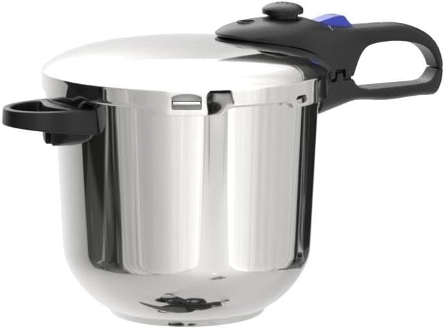 MAGEFESA Favorit 6.3 Qt Pressure Cooker – Easy-to-Use Fast Cooking Pot, 18/10 Stainless Steel, Induction Compatible, Even Heat Distribution, Works on All Stovetops