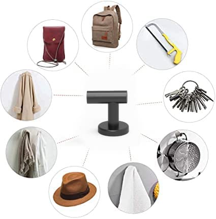 Magnetic Hooks Coat Magnet Hooks for Hanging,Magnetic Hooks Heavy Duty with Rare Earth Neodymium for Pot Holder,Grill,Refrigerator,Home,Kitchen,Workplace or Office.Pack of 4,Black