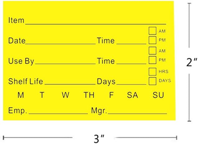 Hcode 2 x 3'' Self-Adhesive Removable Freezer Food Labels- Easy Clean Leaves No Residue- Cooler Food Storage Freezer Stickers Plastic Paper Perfect for Reusable Containers 300 Stickers