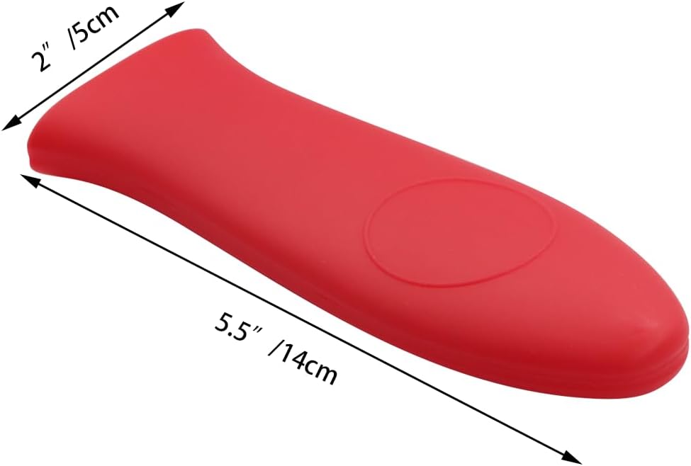 Silicone Hot Handle Holder Cast Iron Handle Cover Rubber Pot Handle Sleeve Heat Resistant for Frying Pans Griddles 4Pcs Mixed Color