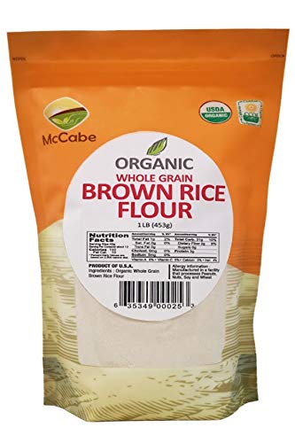 McCabe Organic Brown Rice Flour, 1lb (16 oz), USDA Certified Organic, Product of USA, CCOF Certified(California Certified Organic Farmers)