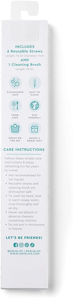 Swig Life Reusable Straws Desert Child + Gold Glitter Tall Straw Set & Cleaning Brush, Each Straw is 10.25 inch Long (Fits Swig Life 20oz Tumblers, 22oz, and 32oz Tumblers)