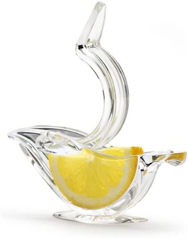 New Acrylic Manual Lemon Slice Squeezer, Portable Transparent Fruit Juicer, Elegance Bird Shape, Hand Juicer for Orange Lemon Lime Pomegranate (4Pcs) (8Pack)