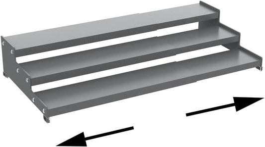 Premium Spice Rack Organizer for Countertops - 3-tier space-saving kitchen organizer for spice jars, oil bottles and utensils 1 Pack Grey (modern rust-resistant design)