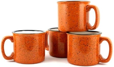 Ceramic Campfire Mug, 15oz - Set of 4 (Burnt Orange)