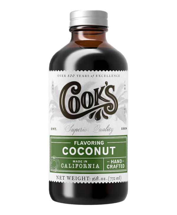 Cook's, Coconut Flavoring for Cakes, Cookies, Pastries, Ice Creams, Smoothies, 16 oz