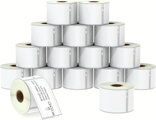 BETCKEY - Multipurpose Labels Replace for DYMO 30324/30258 (2-1/8" x 2-3/4"), Perforated, Compatible with DYMO Labelwriter 450, 4XL, NOT Fit 550 & 5XL [16 Rolls/6400 Labels]