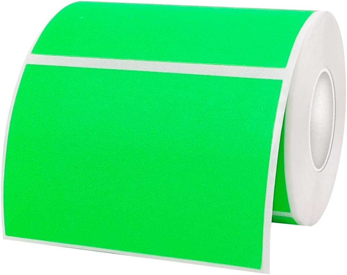 STARLIBOO Colored Labels Stickers 3 x 2 Inch, Removable Rectangle Moving Labels, 300Pcs Garage Sale Price Stickers, Adhesive Moving Labels for Boxes(Fluorescent Green)