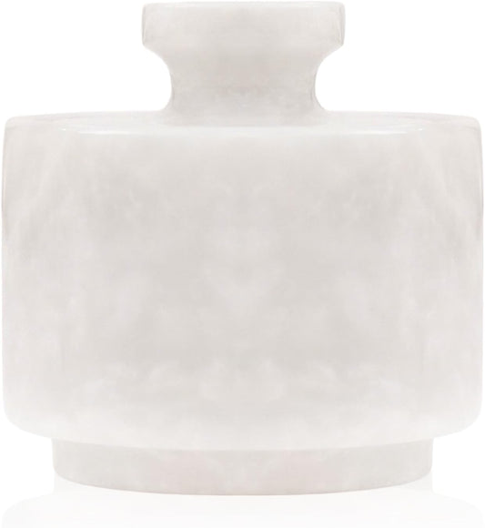 Marble Salt Cellar with Lid 3" White Salt Box, Stone Salt Container & Spice Jars, Stone Salt Holder for Counter, Spice Jar & Salt Jar