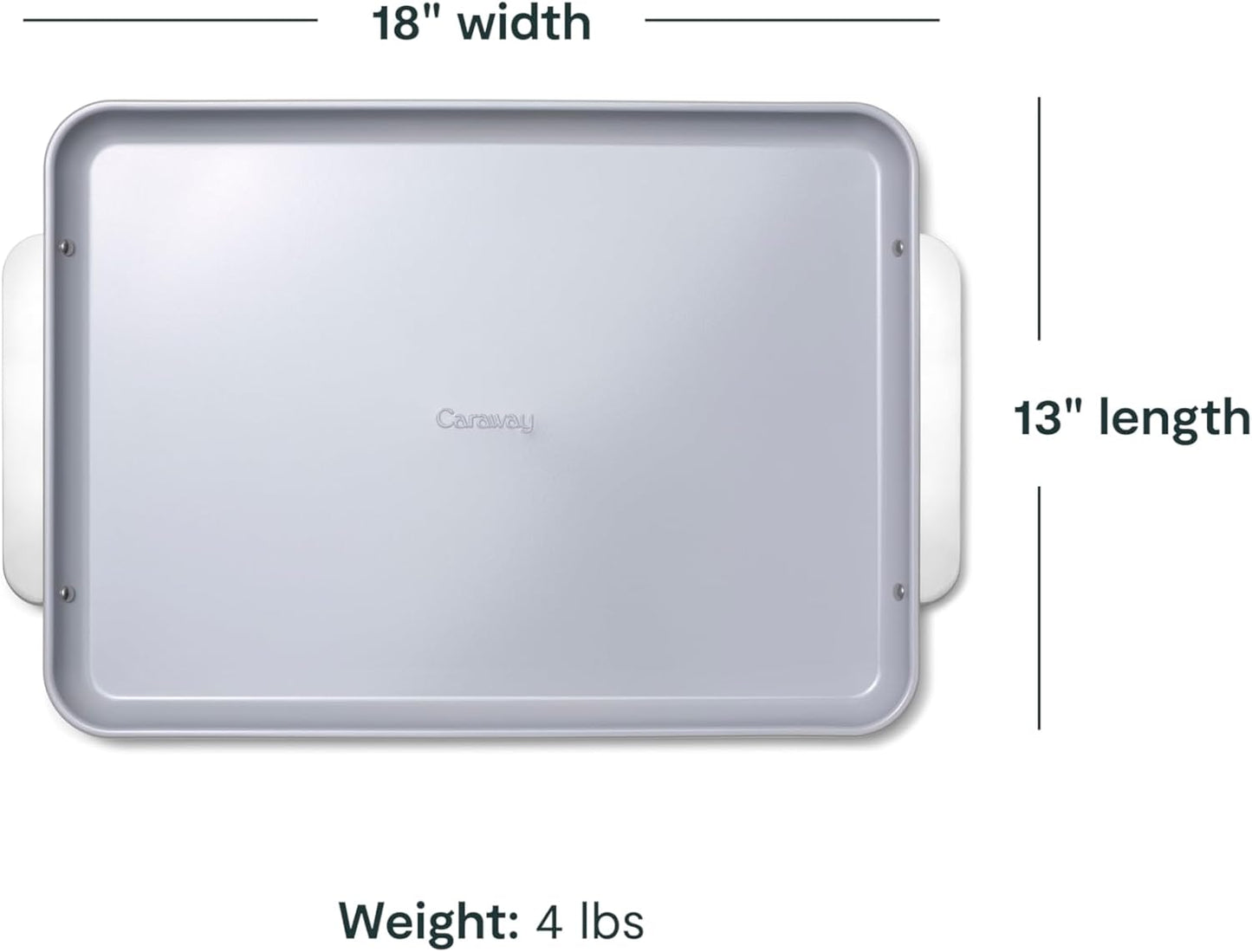 Caraway Non-Stick Ceramic Baking Sheet - Naturally Slick Ceramic Coating - Non-Toxic, PTFE & PFOA Free - Perfect for Baking, Roasting, and More - Large (18" x 13") - Slate