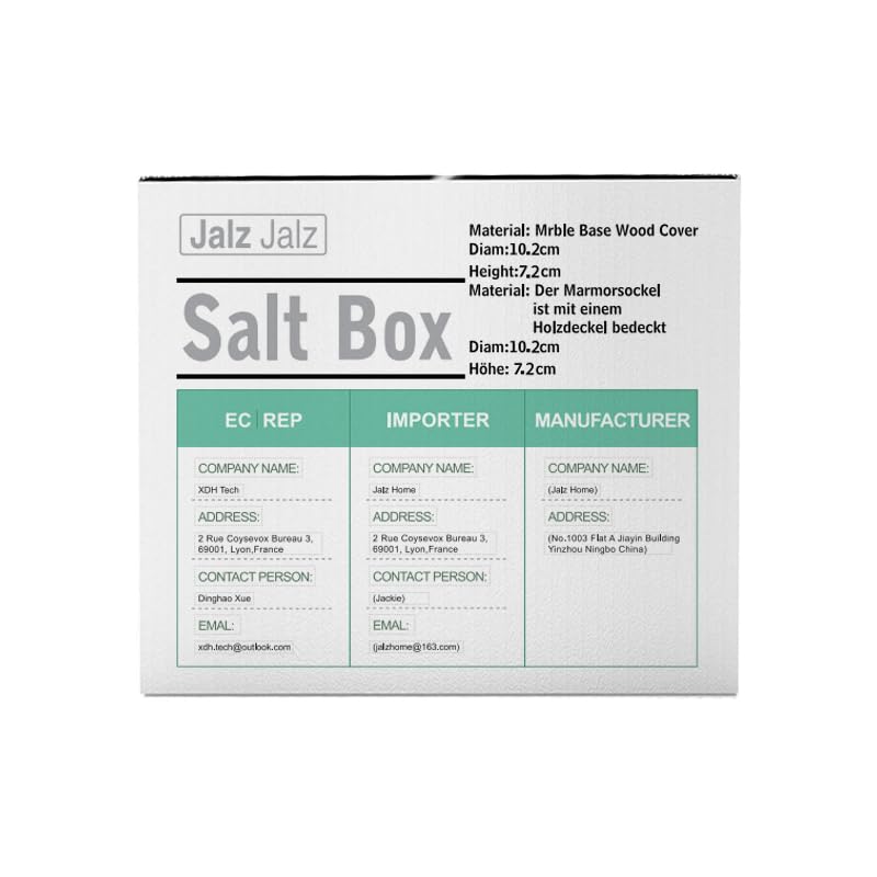 salt cellar salt box large big size salt holder white Marble Base Wood Cover Salt Box Salt Cellar with spoon Decorative Boxes Big Capacity Salt Container Spice Cellar salt and pepper keeper