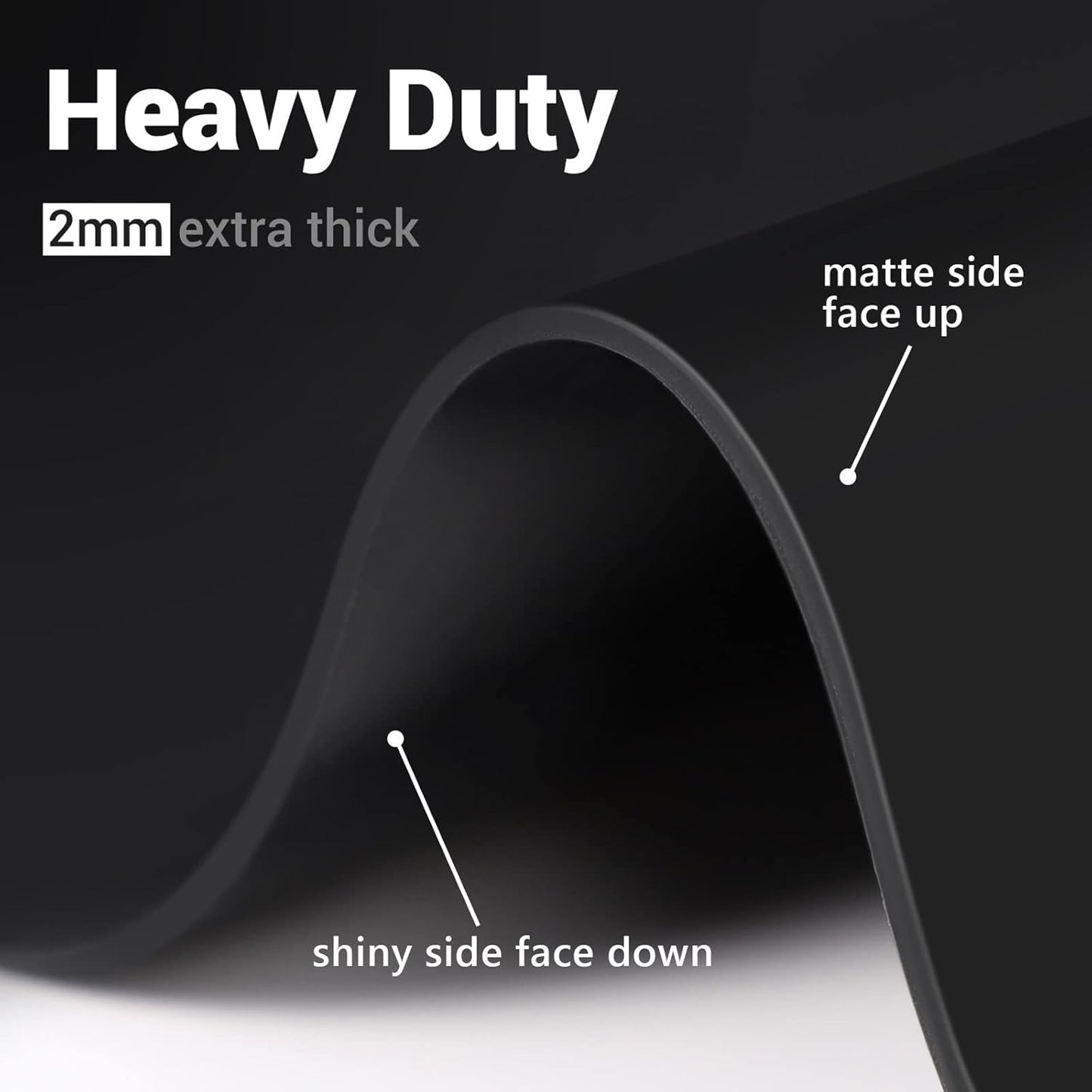 Ewen 2mm Thick Silicone Mats for Kitchen Counter, 27.6x19.5in Heat Resistant Silicone Baking Mat, Large Placemat Pastry Countertop Protector Mat Hot Pad for Stove Coffee Maker Air Fryer Toaster Black