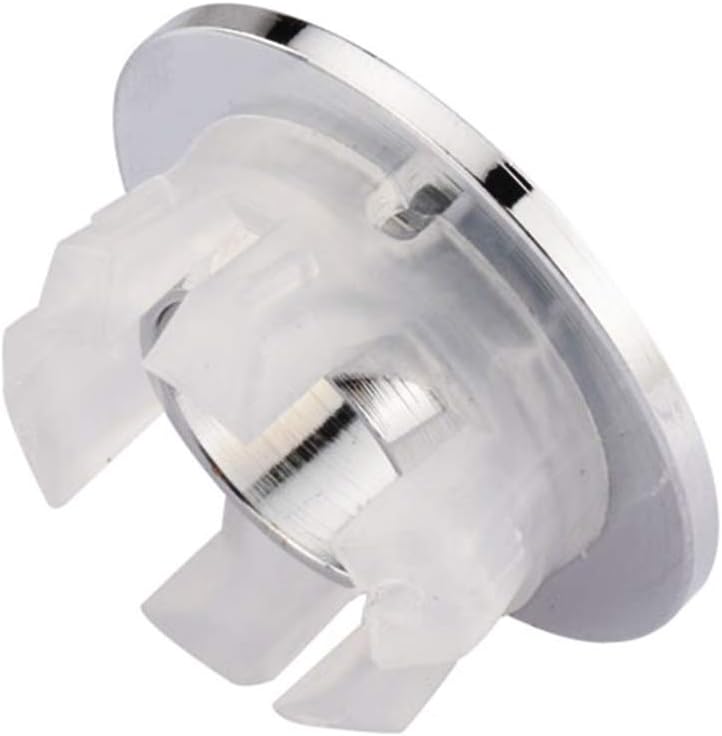 Sink Basin Trim Overflow Cover Brass Insert in Hole Round Caps Chrome 3 PCS