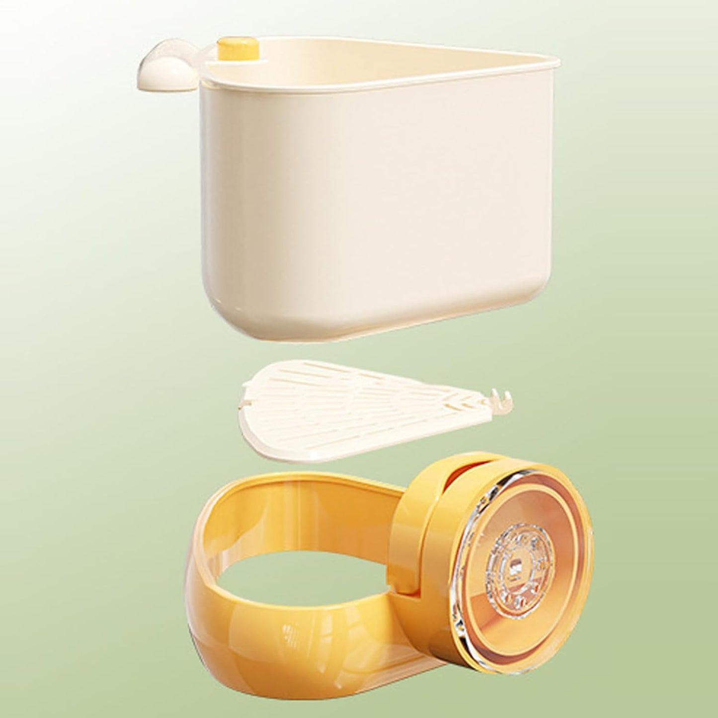 Kitchen Corner Sink Strainer with Suction Cup, Food Waste & Trash Basket, Triangle Drain Rack with Automatic Dumping, Perfect for Vegetables, Scraps & Easy Cleaning