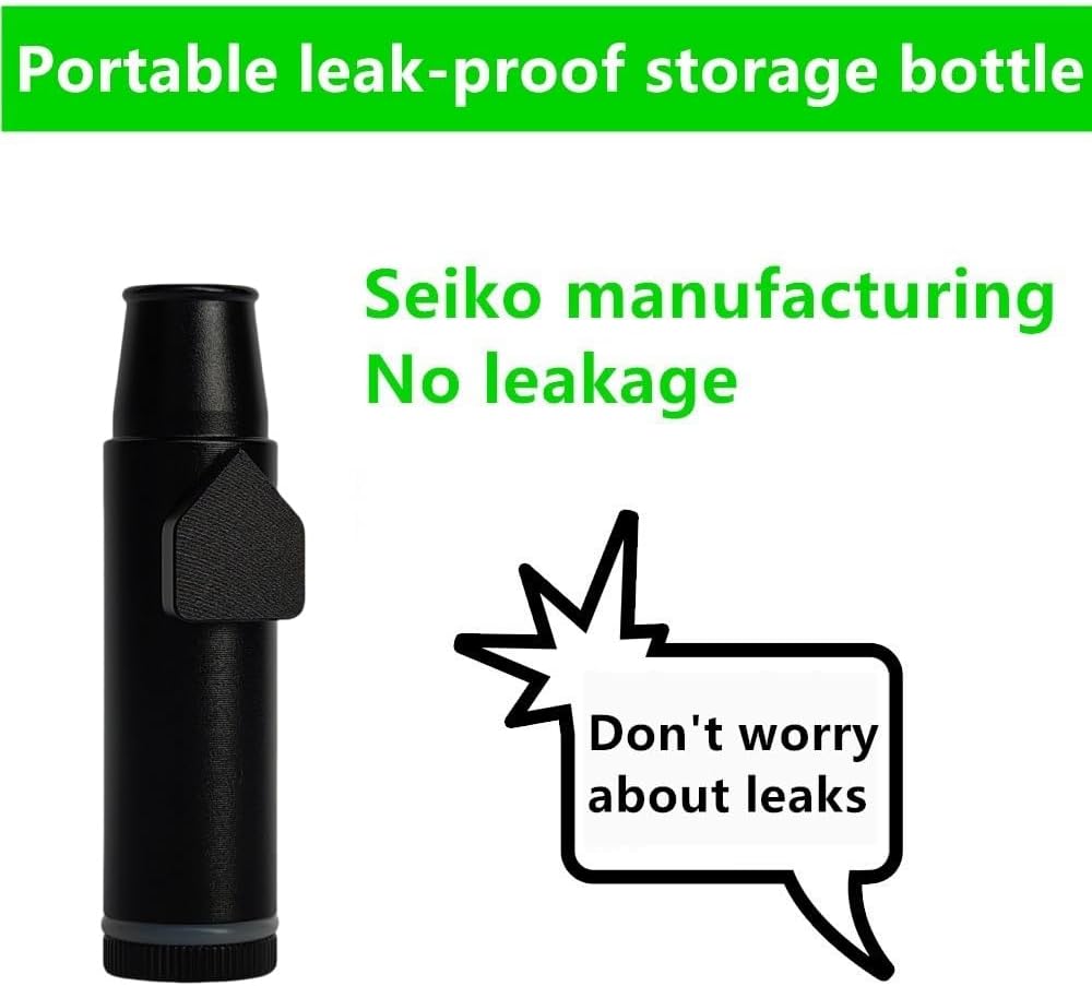 OMO Metal Ieak-proof Bottle (2nd Generation Upgrade Version) (Black）Portable Pepper Shaker (3 pack)