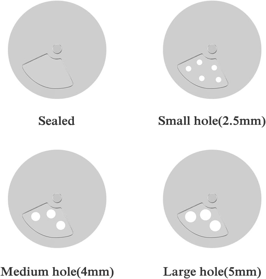 Accmor 2pcs Salt and Pepper Shakers,Stainless Steel Shaker for Salt Powder Sugar Cinnamon Pepper, Spice Dispenser with Adjustable Pour Holes,Green