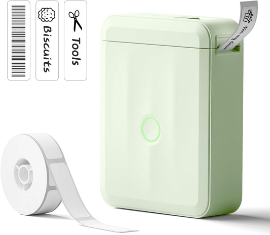 NIIMBOT Label Maker Machine Bluetooth Label Printer for School Home Office Organization, Wireless Mini Labeler D110 Upgraded Version, Label Machine with Label, Green
