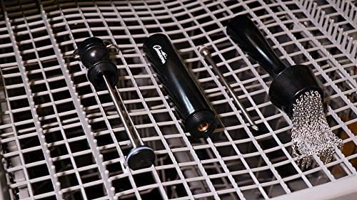 Camerons 3-in-1 Barbecue Injector Basting Mop - Baster Set Includes BBQ Chain Basting Brush & Meat Syringe to Baste, Marinate & Inject Food w Flavor - Indoor Outdoor Use - Grilling Cookout Essential