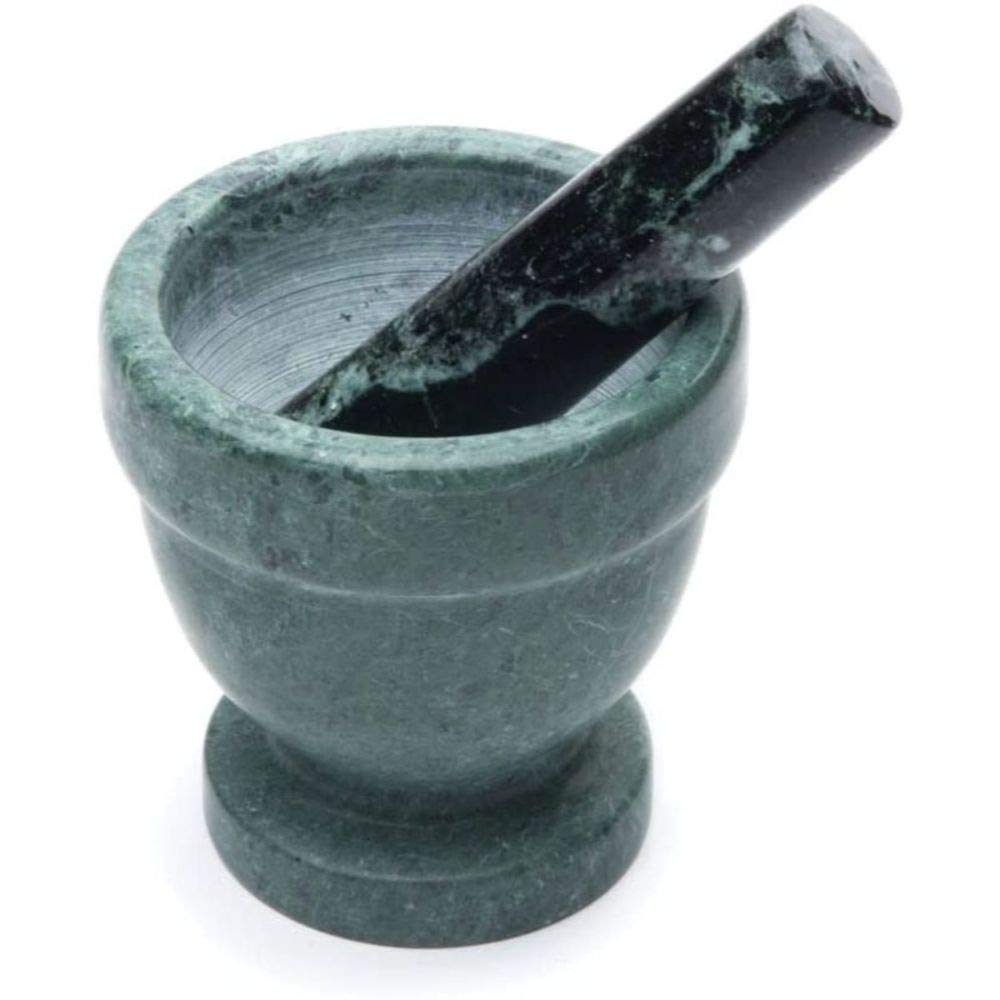 Fox Run Marble Mortar and Pestle, Green, 4"