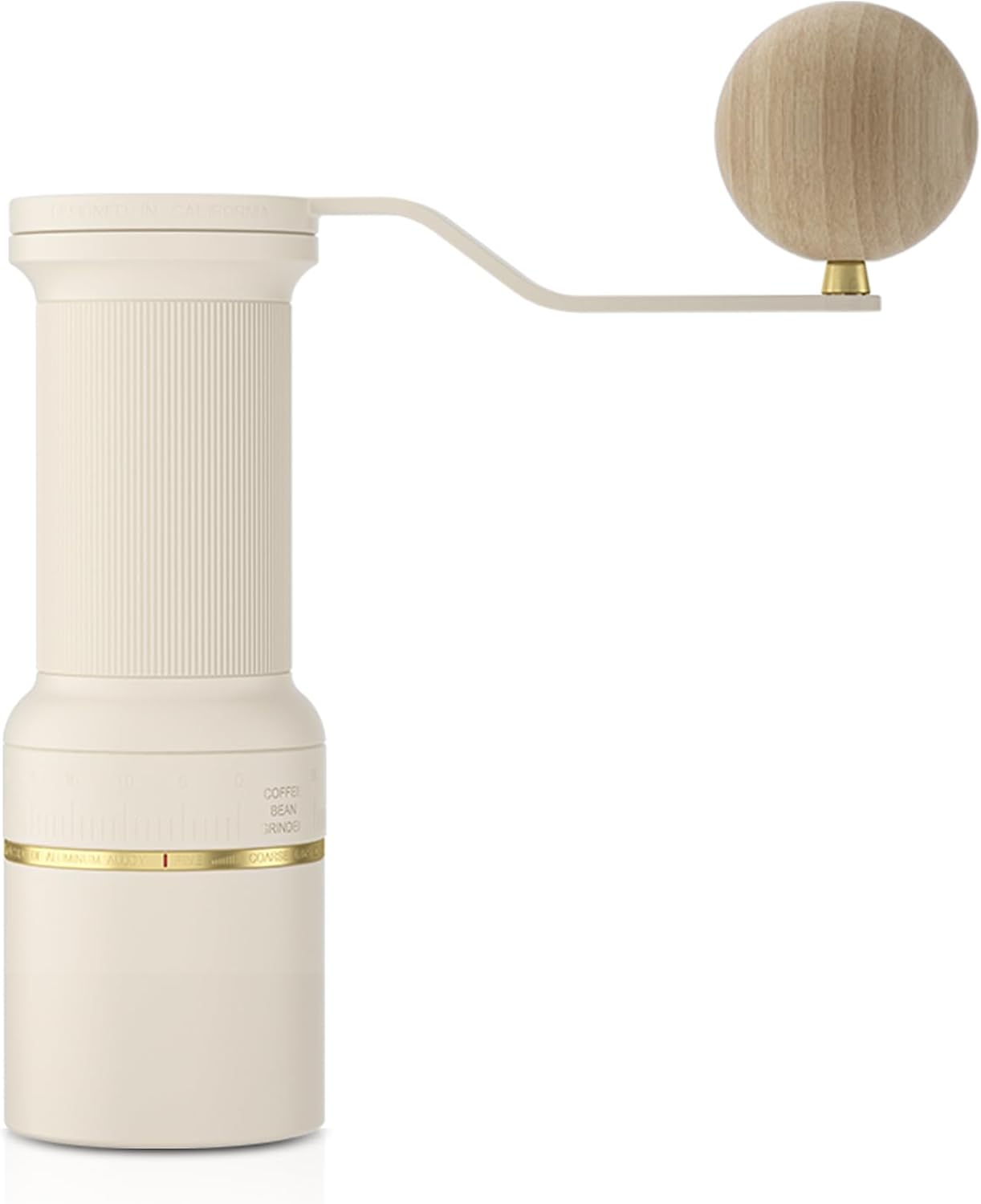 Cocinare ESSENCE GO B38 Ultra Manual Coffee Grinder – with Carrying Case Hand Grinder Capacity 30g, GhostEdge Ultra Burr & 80 Grind Settings, Perfect for Pour-over, Espresso, Cold Brew (Vintage White)