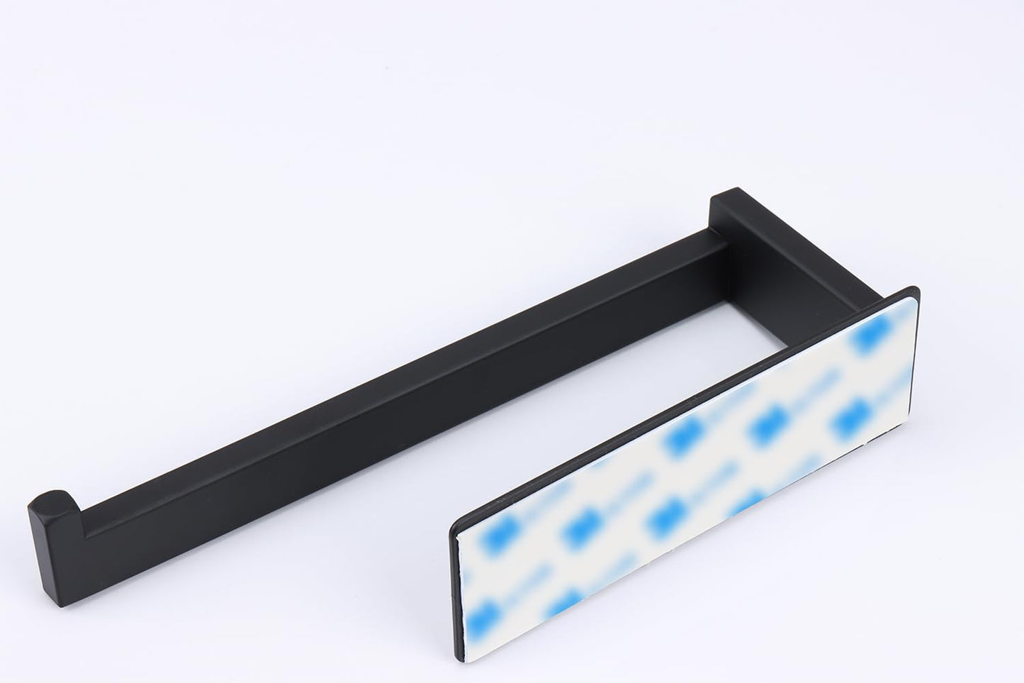 Hand Towel Holder, Strong Self Adhesive Hand Towel Ring, Thicken SUS304 Stainless Steel Hand Towel Bar/Rack, No Drilling Modern Hand Towel Hanger (Matte Black, 2 Pack 9 in)