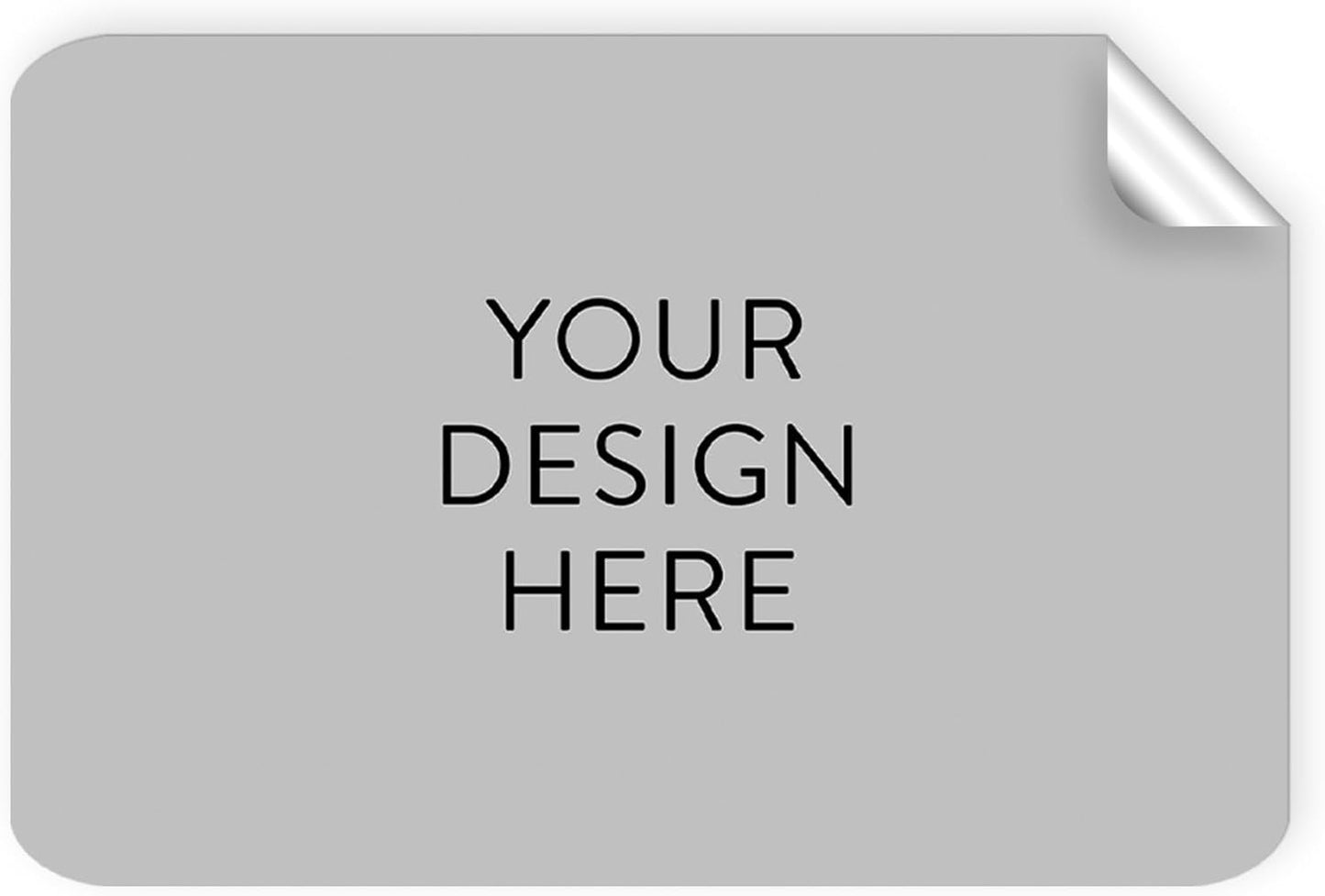 100 Custom Vinyl Stickers - Upload Your own Image, Text, Design, Logo - Personalized Logo Labels for Handmade, Packaging, Bottle, Jars, Candle, Brand Stickers (Gray, 3x2)