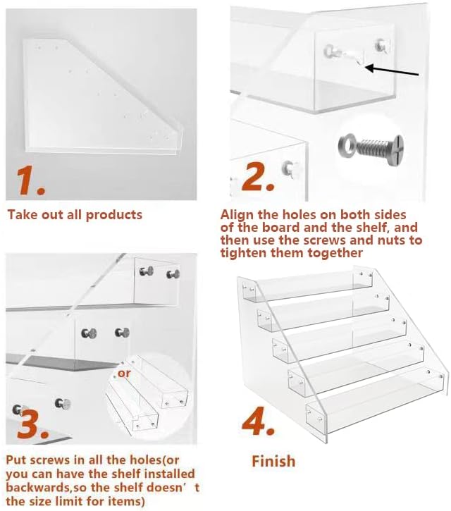 PMMASTO Tiered Spice Rack, Seasoning Organizer, Clear Acrylic Vertical Shelves Can Organizer for Countertop, Cabinet, Pantry, Kitchen Organization and Storage - 3 Tier