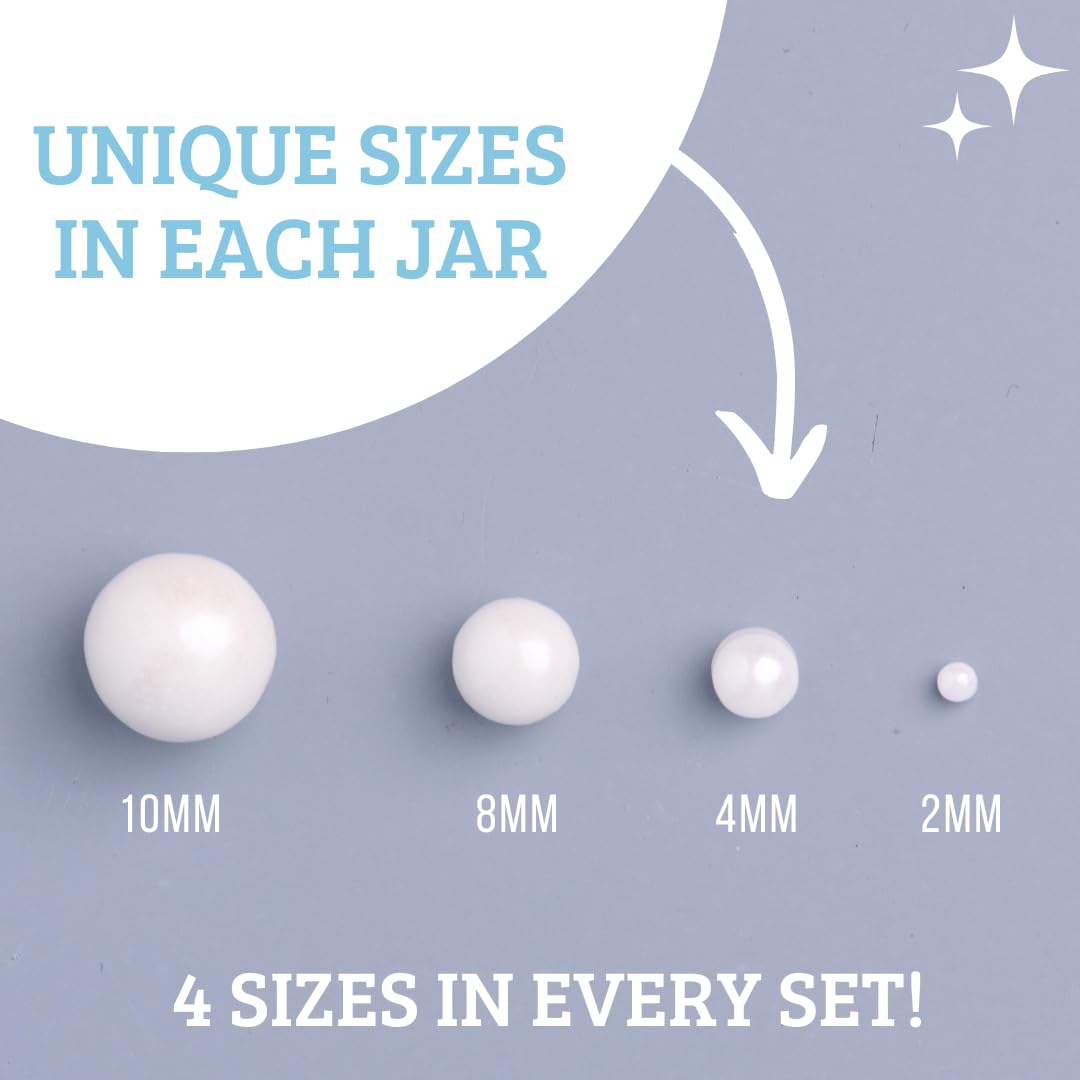 Sweets Indeed Sprinkles, White Sugar Pearl 4 Pack, 8.46 ounces, Edible Sprinkle Mix, Perfect for Cake Decorations, Baking, Ice Cream, Cookies, Cupcake Topper