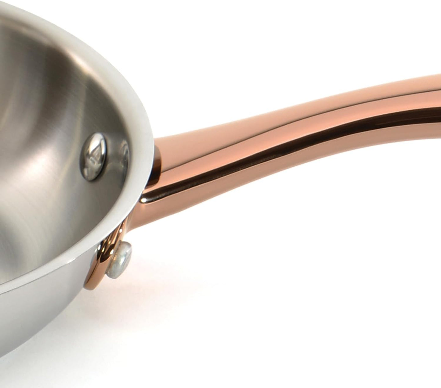 BergHOFF 11 Piece Ouro Cookware Set with Gold Handles and Glass Lids, Silver/Rose