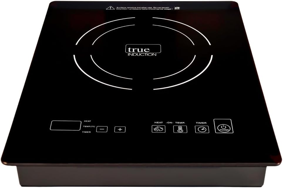 TI-1B 12 inch Built-In Single Burner Induction Glass-Ceramic Cooktop, 1750W, UL858 Certified