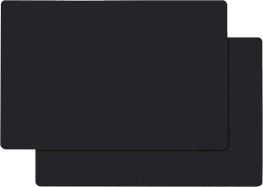 Gartful Silicone Mats for Kitchen Counter, Large Silicone Countertop Protector 25" by 17", Nonskid Heat Resistant Desk Saver Pad, Multipurpose Mat, Placemat, Black, 2PCS