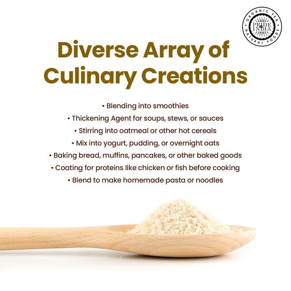 Pride of India - PACK of 6 - White Bolivian Quinoa Flour 1 lbs (454 gm) Nutty Earthy Taste Freshly Milled in Small Batches | Used for Baking Pizza Crust Thickening Agent Coating Cakes Pasta Porridge