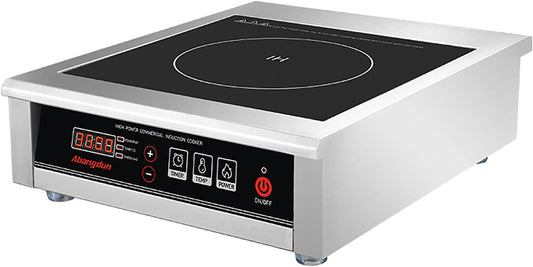 Commercial Induction Cooktop 3500W/240V Induction Burner 18-hour Timer Hot Plate for Kitchen Restaurants Abangdun (Single Burner)
