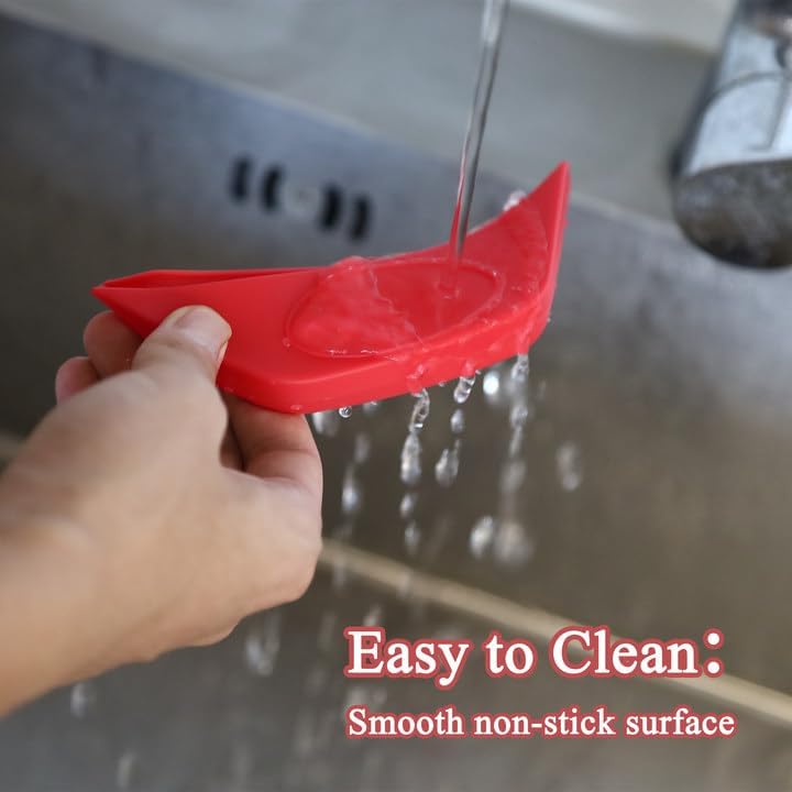 6 Pack Silicone Hot Handle Holder Cover, Heat Resistant Pot Handle Covers, Cast Iron Handles Cover for Frying Pans Skillet Griddles Cookware (Red)