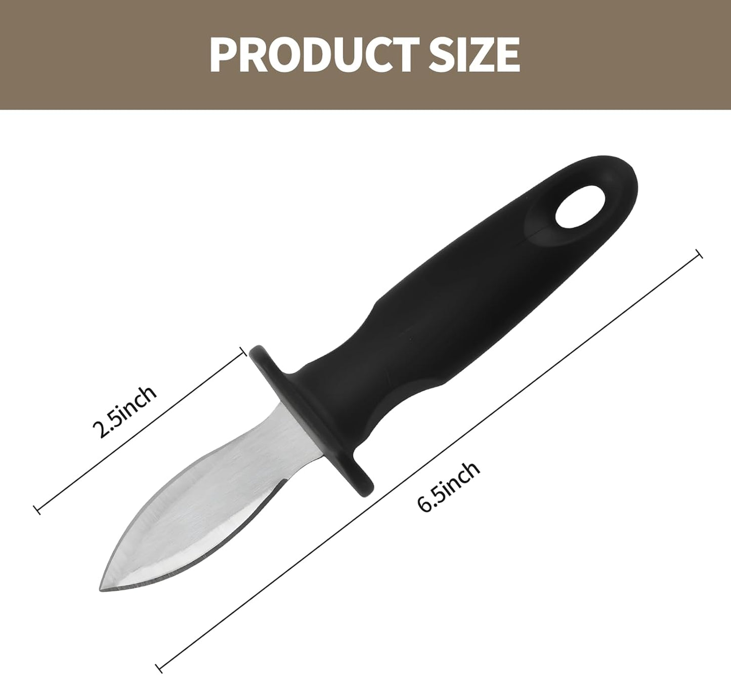 Oyster Knife Shucker Oyster Shucking Tool Perfect for Opening Clams, Mussels, Scallops, Shellfish Ideal for Home Kitchens, Raw Bars & Chefs（2 Pack）