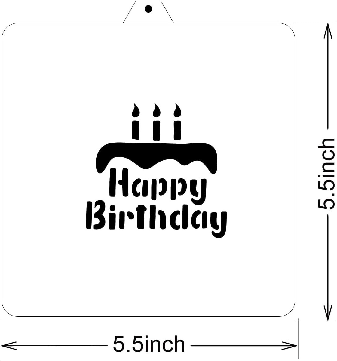 Birthday Cake Cookie cutter and stencil set Baking stencils and cutters bundle DIY bakery decorating kit Cookie cutter with stencils Icing stencil and cookie cutter combo(Birthday Cake)
