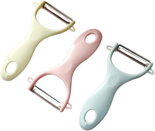 Kitchen peeler, potato peeler, vegetable peeler, carrot peeler, peeler, planer knife 3pcs/ packet Silver/pink/green