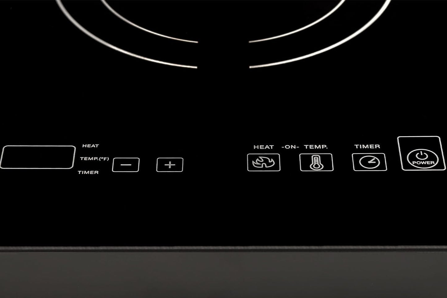 TI-1B 12 inch Built-In Single Burner Induction Glass-Ceramic Cooktop, 1750W, UL858 Certified