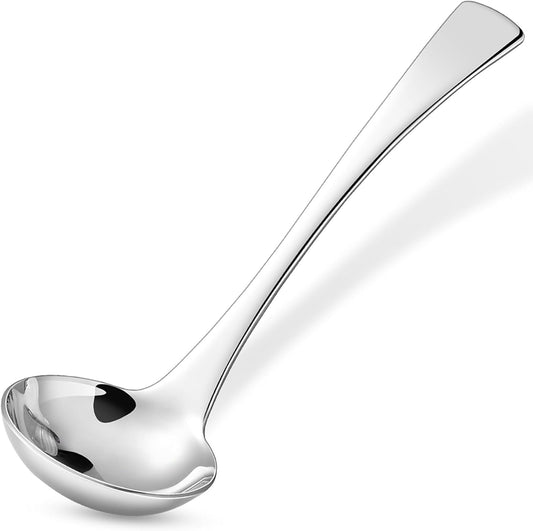 KEAWELL Austin Gravy Ladle, 18/10 Stainless Steel, 7.6 inch, Silver, Dishwasher Safe (1)
