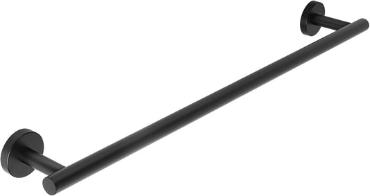 SAYAYO Black Towel Rack for Bathroom, 24 Inch Towel Bar Towel Rod Towel Holder Wall Mount SUS304 Stainless Steel (21 Inch Hanging Length)