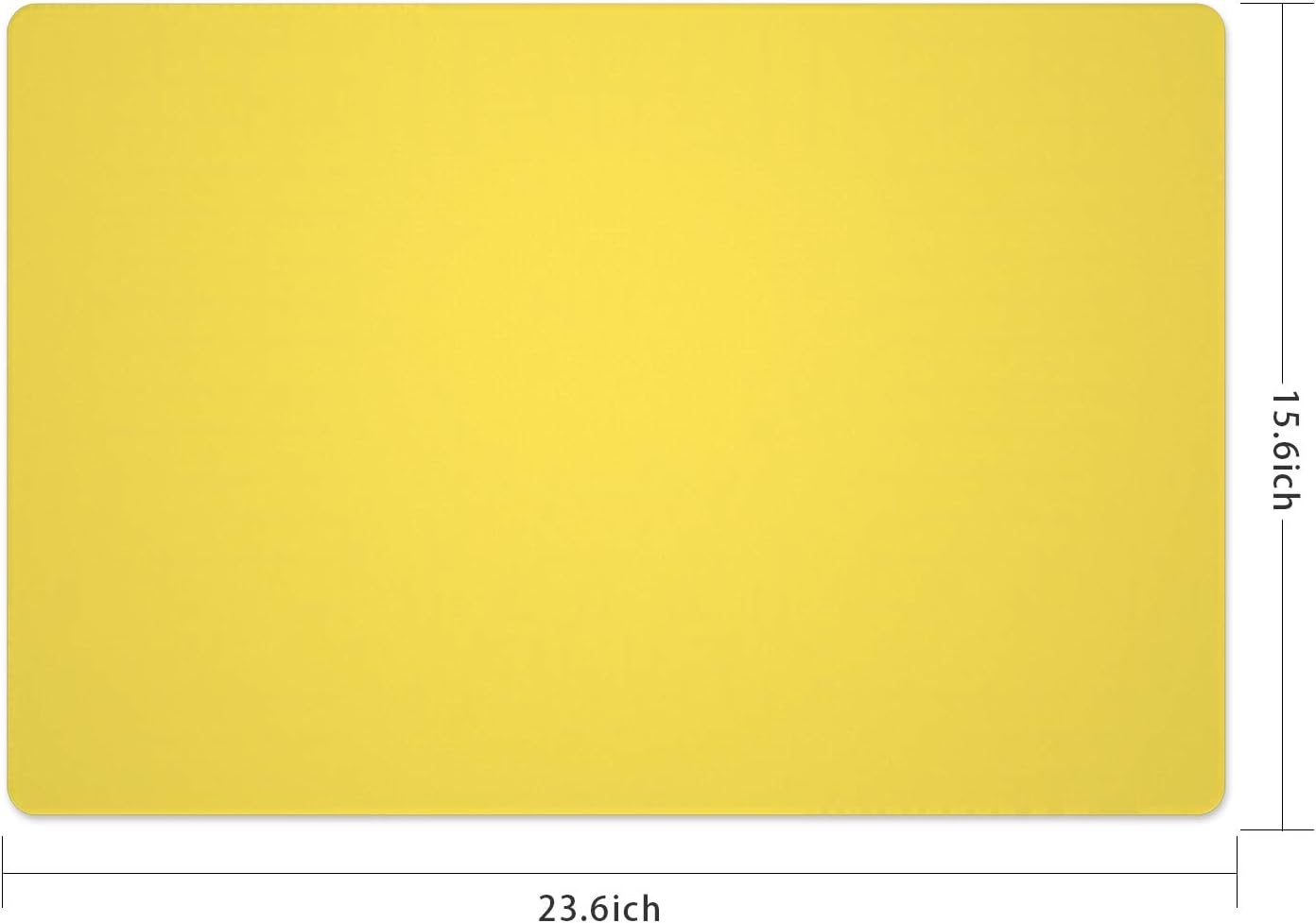 Silicone Placemats, Food-Grade Non-Slip Waterproof, Dining, Stain Resistant, Countertop Protector, Kitchen Counter Mat, Heat Resistant, Baking mat Dishwasher Safe (23.6"×15.7"-1pack, Yellow)