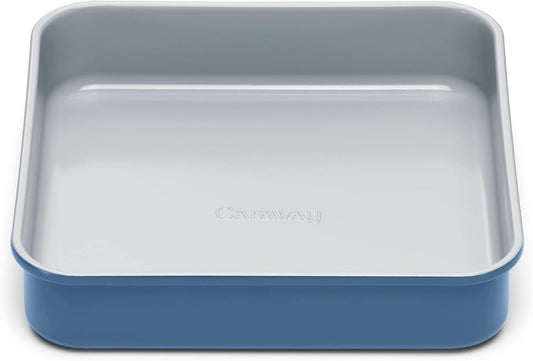 Caraway Non-Stick Ceramic 9” Square Pan - Naturally Slick Ceramic Coating - Non-Toxic, PTFE & PFOA Free - Perfect for Brownies, Lemon Bars, Cakes, & More - Slate