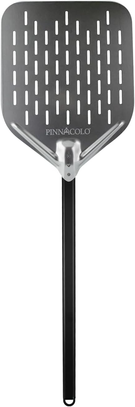 Premium 14 Inch Perforated Peel with Aluminum Handle - Lightweight and Premium, Perfect for Homemade Pizza, Bread, and Pastries