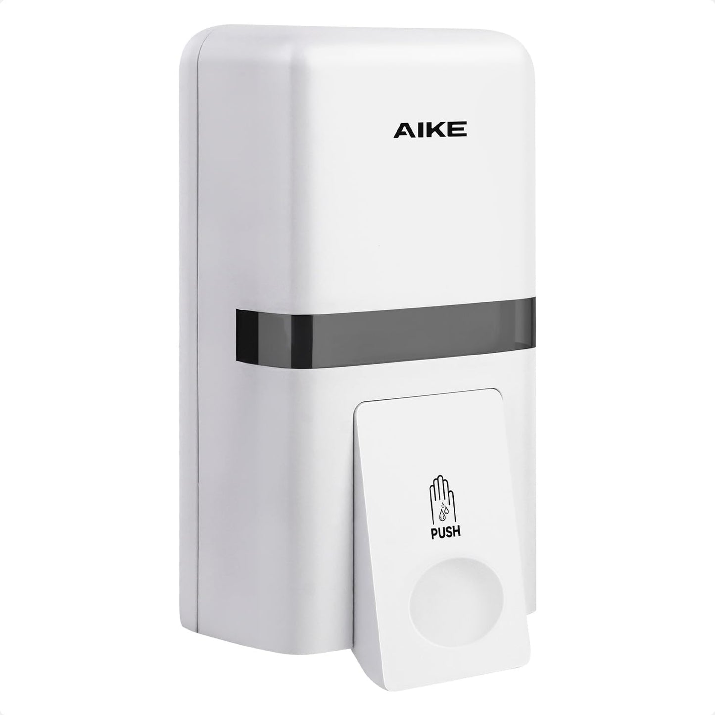AIKE Wall Mount Liquid Soap Dispenser, 27oz Large Capacity with Extended Pump for Commercial Bathrooms(White)