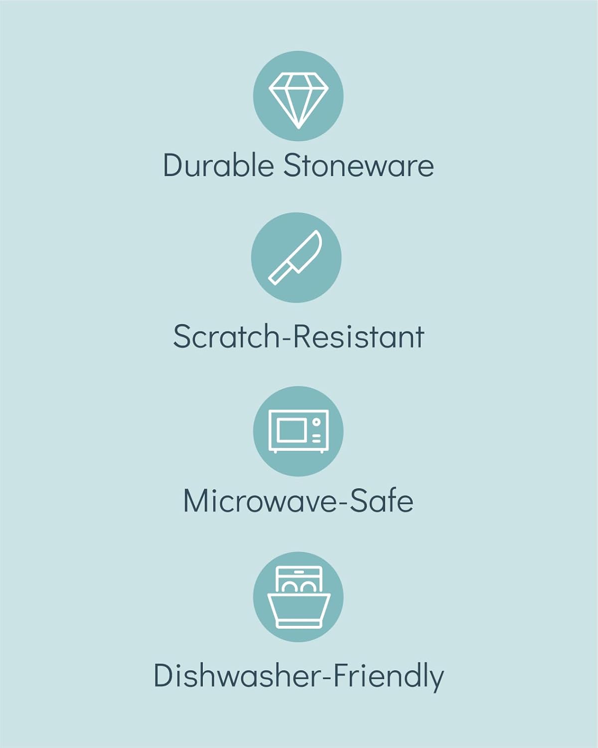 24 Piece Dinnerware Sets for 8 - Modern Style Stoneware Dinnerware Set - Scratch Resistant, Dishwasher Safe Plates and Bowls Sets Ceramic, Dish Set, Bowl and Plate Set - Black and Petrol Blue…