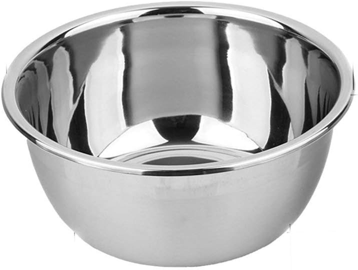 meleg otthon Stainless Steel Bowl,1.5QT Salad Bowl,Metal Bowls,Stainless Steel Basin, Deeper Edge Mirror Finish Dishwasher Safe bowl (S)…